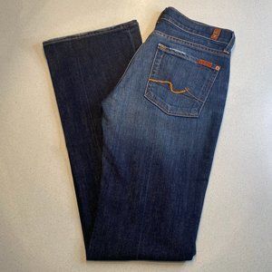 7 For All Mankind Original Bootcut Jeans New York Dark Blue Wash Size 27